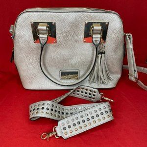 *NWOT* Marc New York Silver Oversized Shoulder Bag with Second Strap